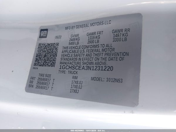 2022 CHEVROLET COLORADO 2WD  LONG BOX LT — I9