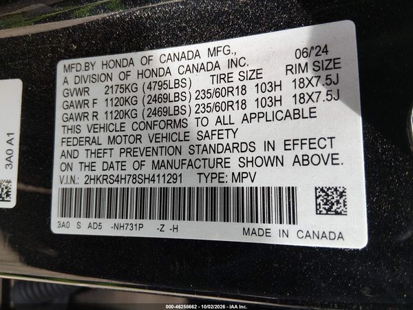2025 HONDA CR-V EX-L AWD — I9