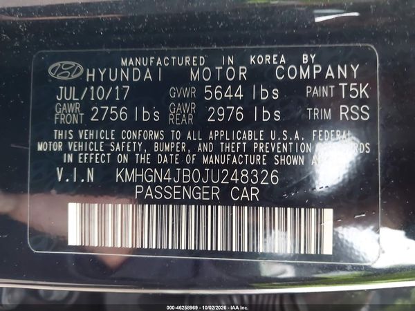 2018 GENESIS G80 3.3T SPORT — I9