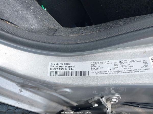 2021 RAM 1500 BIG HORN  4X2 5'7 BOX — I9