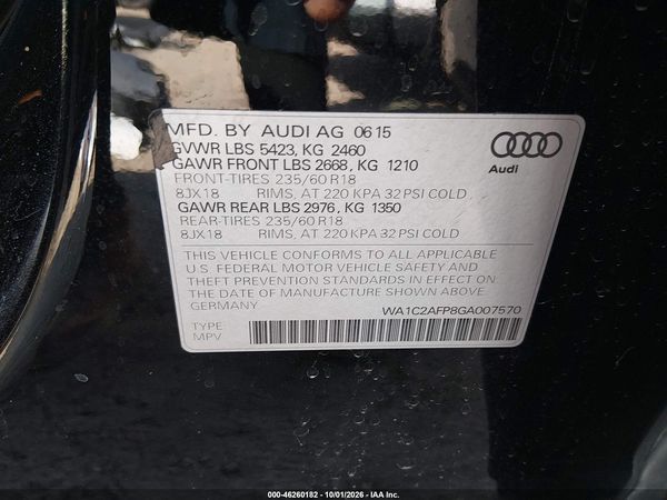 2016 AUDI Q5 2.0T PREMIUM — I9