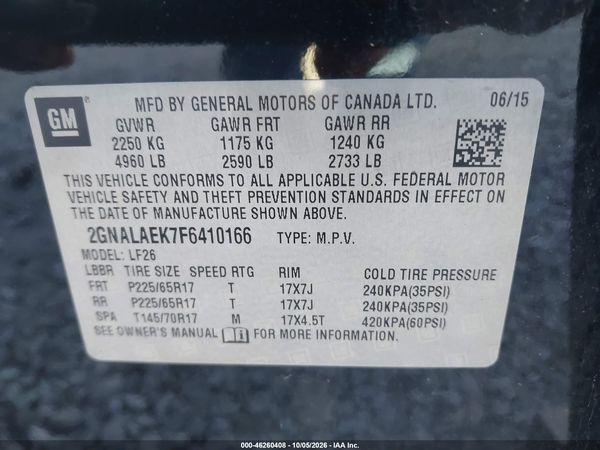 2015 CHEVROLET EQUINOX LS — I9