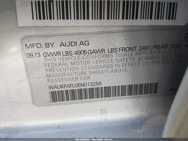 2014 AUDI A4 2.0T PREMIUM — I9
