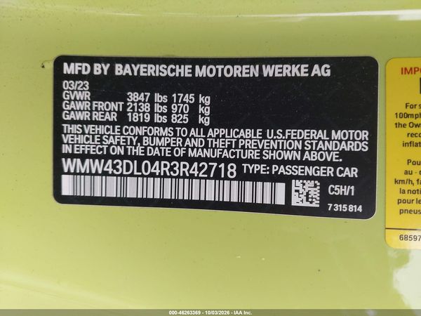 2024 MINI CONVERTIBLE COOPER S — I9