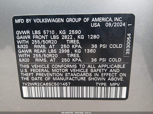2025 VOLKSWAGEN ATLAS 2.0T SE W/TECHNOLOGY — I9