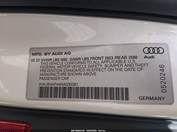 2022 AUDI S4 — I9