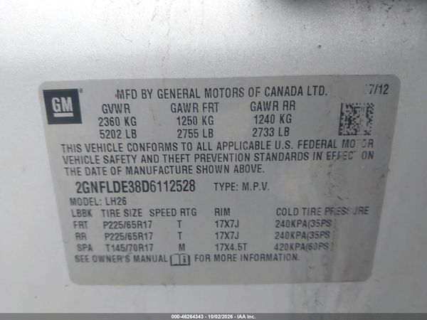 2013 CHEVROLET EQUINOX 1LT — I9