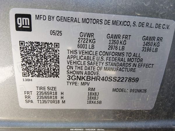 2025 CHEVROLET BLAZER AWD 2LT — I9