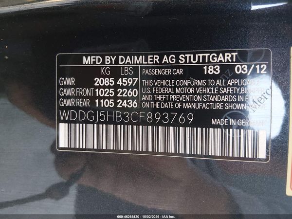 2012 MERCEDES-BENZ C 350 SPORT — I153