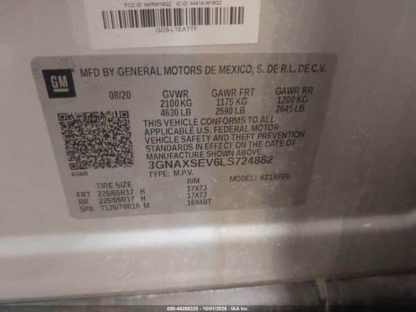 2020 CHEVROLET EQUINOX AWD LS — I9