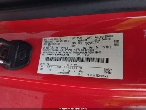 2022 FORD F-150 XL — I9