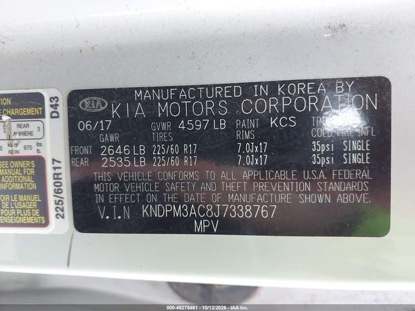 2018 KIA SPORTAGE LX — I9