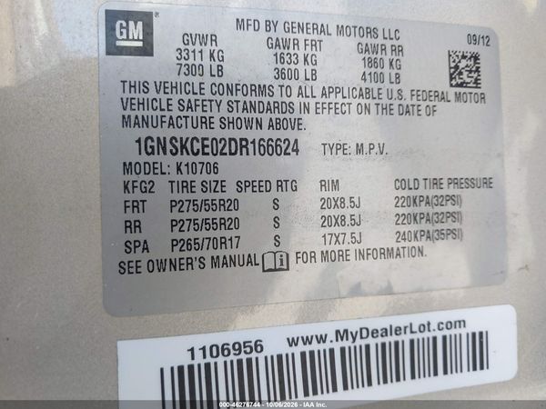 2013 CHEVROLET TAHOE LTZ — I9