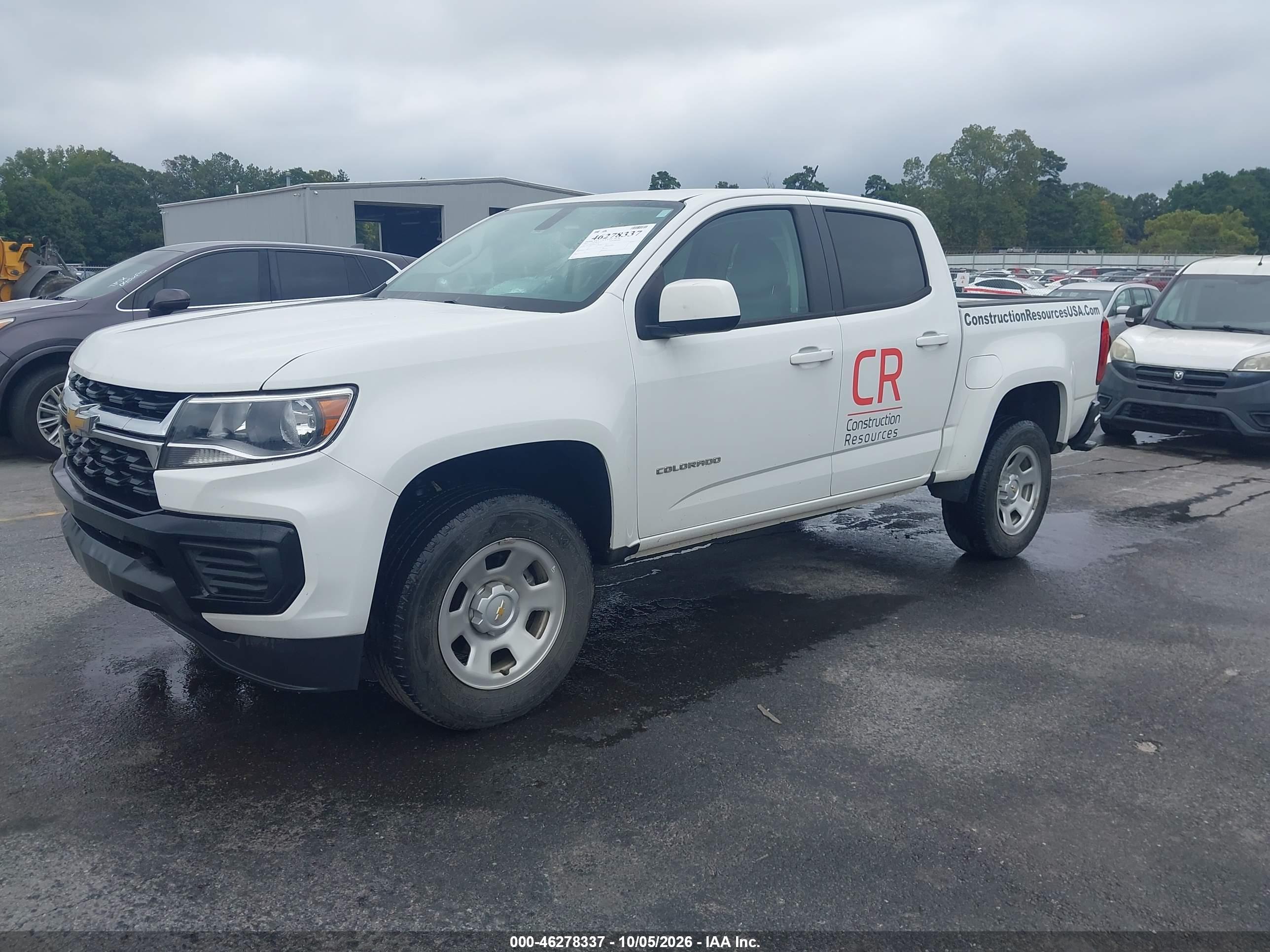 2022 CHEVROLET COLORADO 2WD  SHORT BOX WT — I2