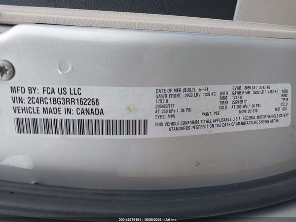 2024 CHRYSLER PACIFICA TOURING L — I9