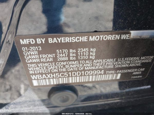 2013 BMW 528I XDRIVE — I9