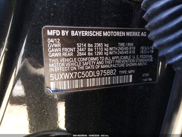2013 BMW X3 XDRIVE35I — I9