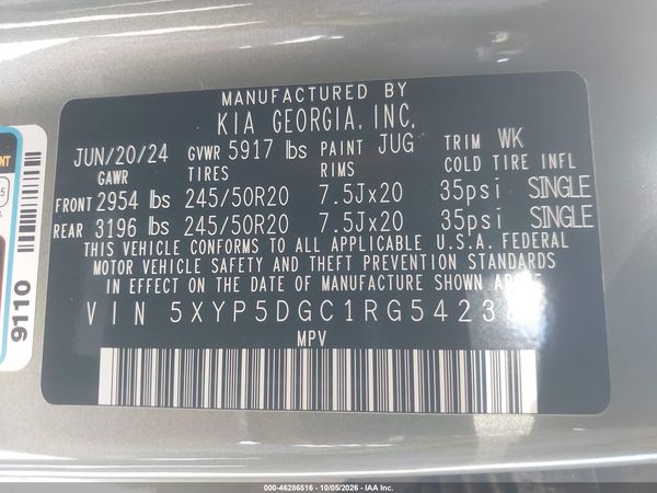 2024 KIA TELLURIDE SX PRESTIGE X-LINE — I9