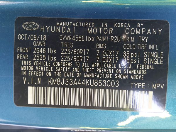 2019 HYUNDAI TUCSON VALUE — I9