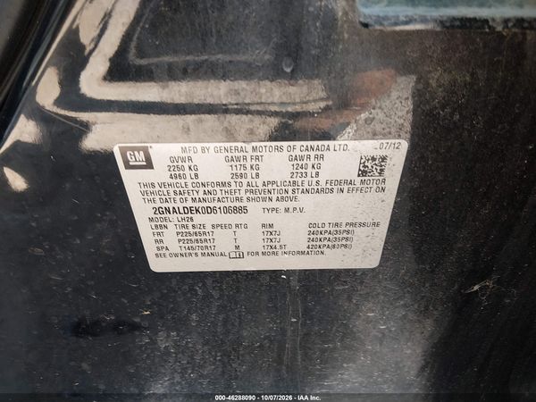 2013 CHEVROLET EQUINOX 1LT — I9