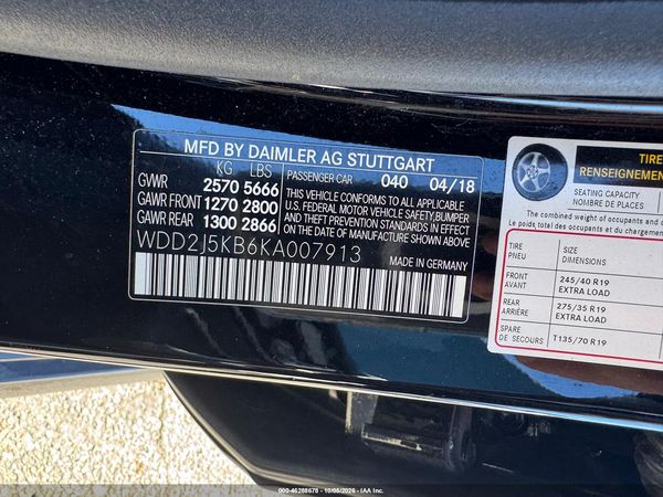 2019 MERCEDES-BENZ CLS 450 4MATIC — I9