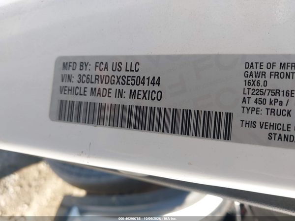 2025 RAM PROMASTER 2500 — I9
