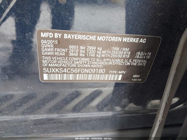 2015 BMW X5 XDRIVE35D — I9
