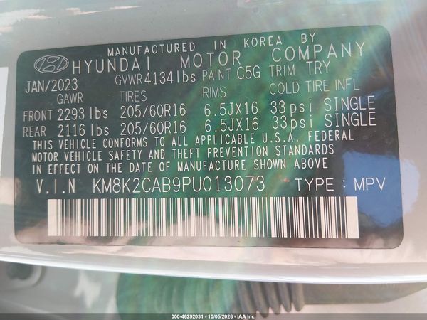 2023 HYUNDAI KONA SE — I9