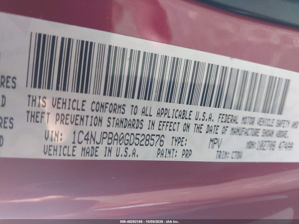2016 JEEP PATRIOT SPORT — I9