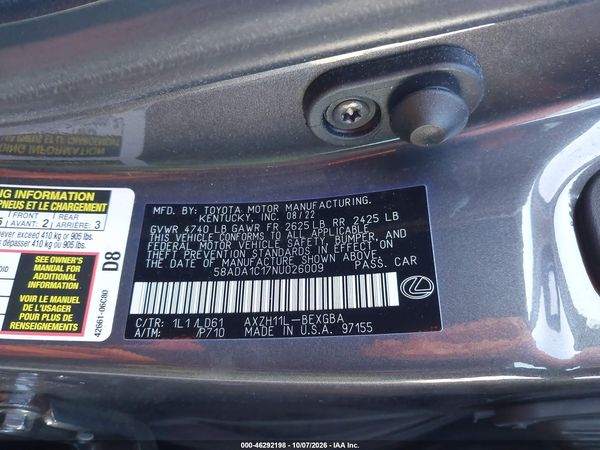2022 LEXUS ES 300H 300h Premium — I9