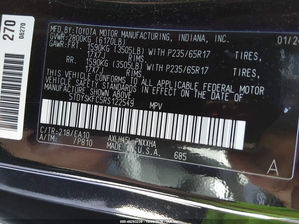 2024 TOYOTA SIENNA XLE — I9