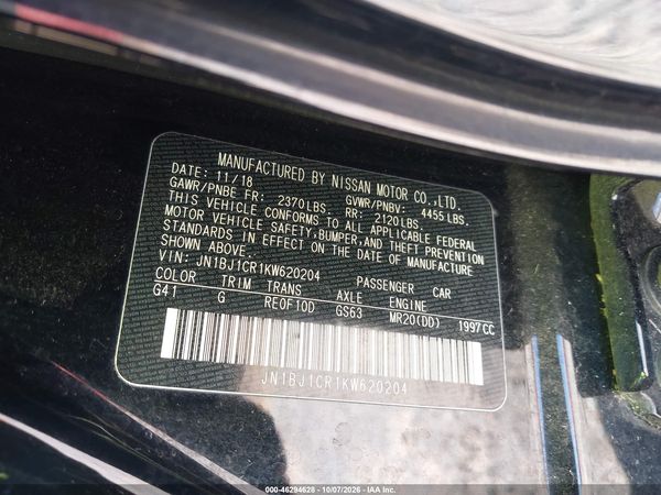 2019 NISSAN ROGUE SPORT S — I9