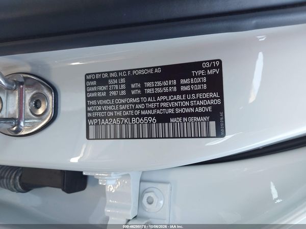 2019 PORSCHE MACAN — I9