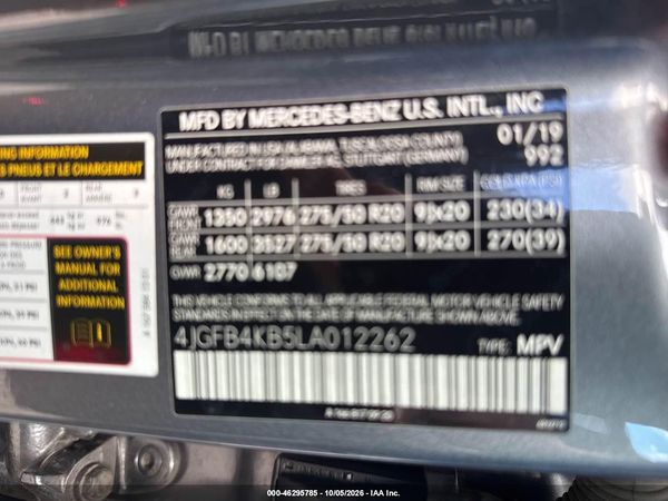 2020 MERCEDES-BENZ GLE 350 4MATIC — I9