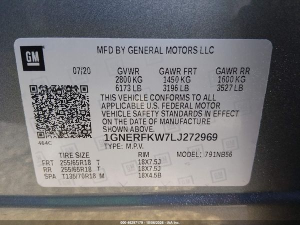 2020 CHEVROLET TRAVERSE FWD LS — I9
