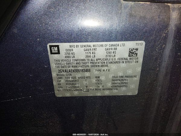 2014 CHEVROLET EQUINOX LS — I9