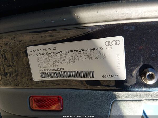 2018 AUDI A5 2.0T PREMIUM — I9