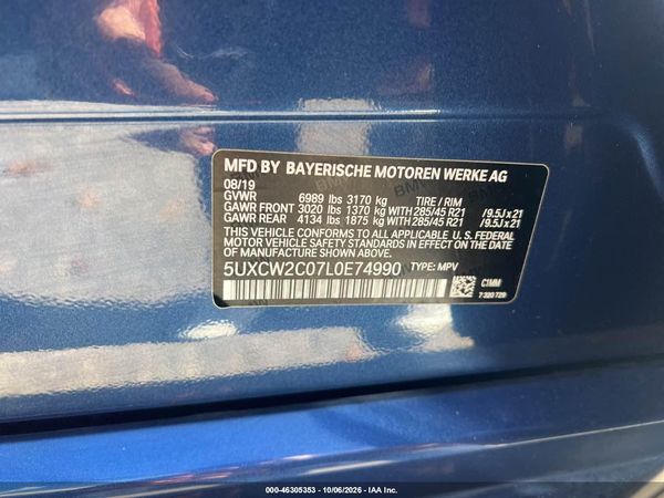 2020 BMW X7 XDRIVE40I — I9