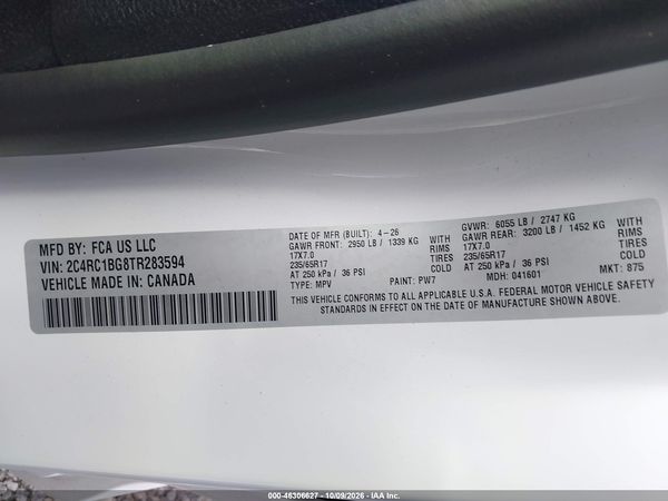 2026 CHRYSLER PACIFICA SELECT — I9