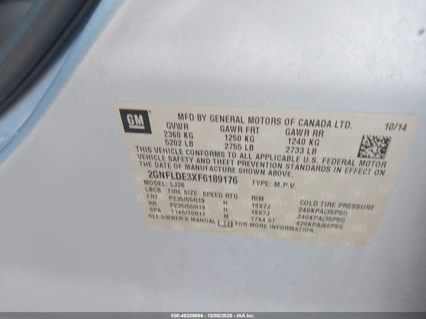 2015 CHEVROLET EQUINOX LTZ — I9