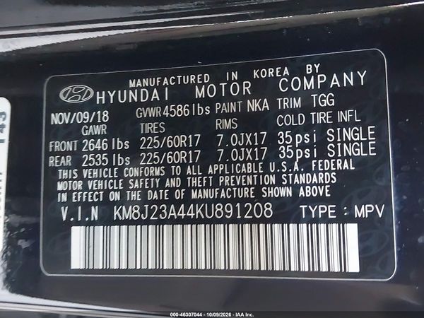 2019 HYUNDAI TUCSON SE — I9