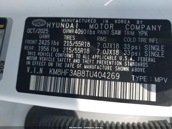 2026 HYUNDAI KONA SEL SPORT — I9