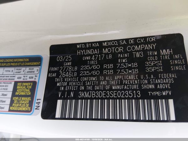 2025 HYUNDAI TUCSON SEL — I9