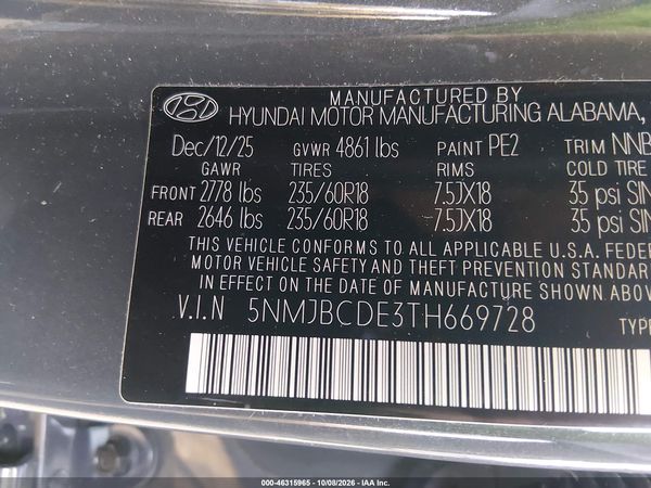 2026 HYUNDAI TUCSON SEL — I9