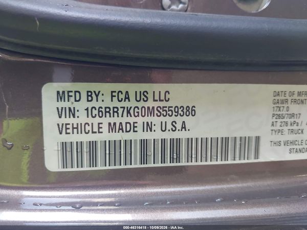 2021 RAM 1500 CLASSIC TRADESMAN  4X4 5'7 BOX — I9
