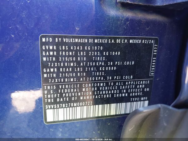 2024 VOLKSWAGEN TAOS 1.5T SE — I9