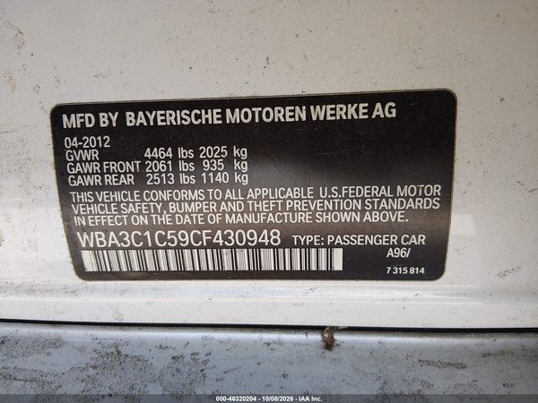 2012 BMW 328I — I9