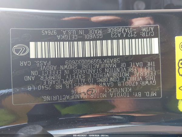 2016 LEXUS ES 350 — I9