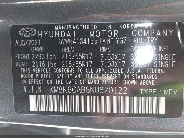 2022 HYUNDAI KONA SEL — I9