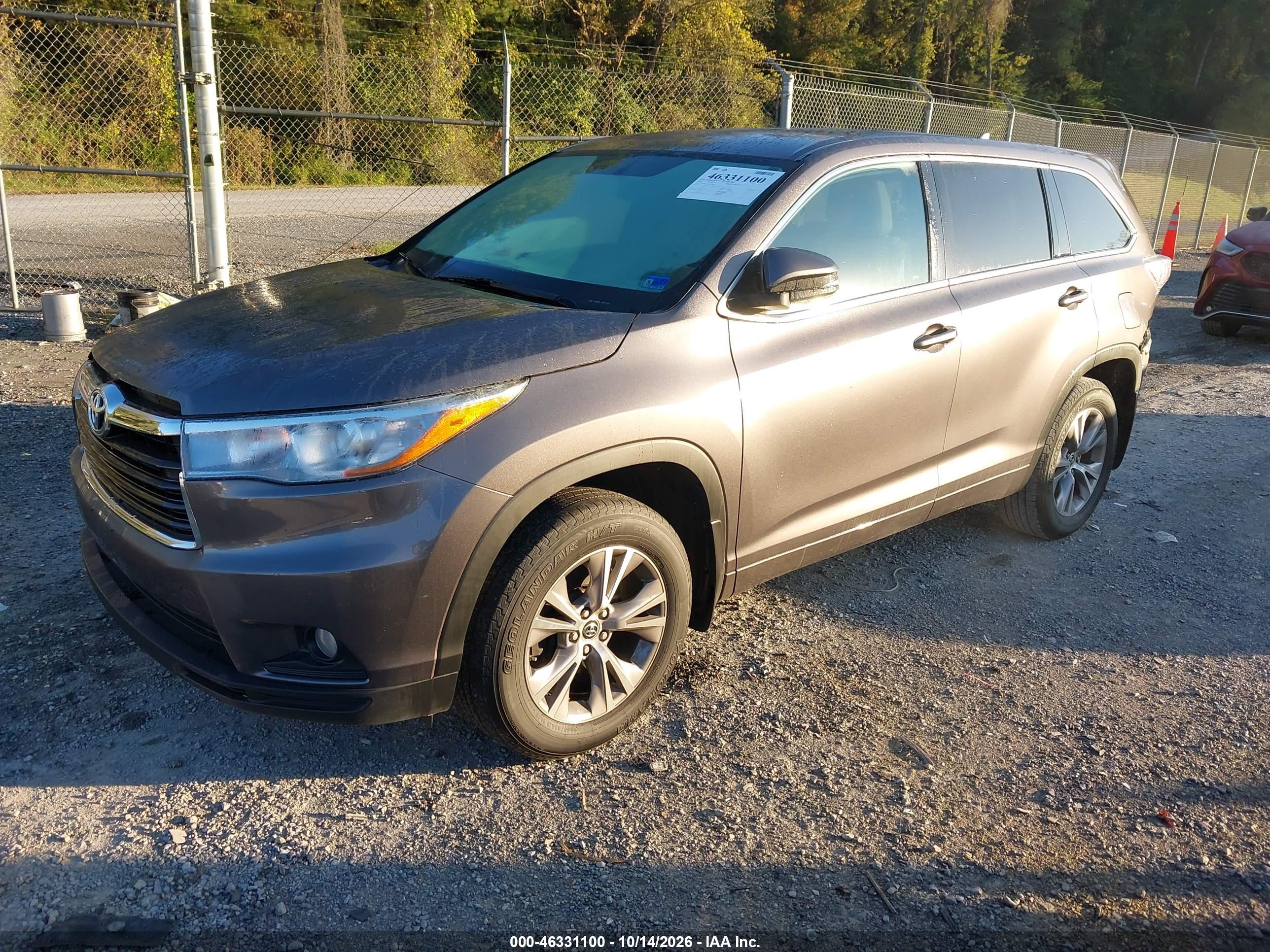 2016 TOYOTA HIGHLANDER LE PLUS V6 — I2